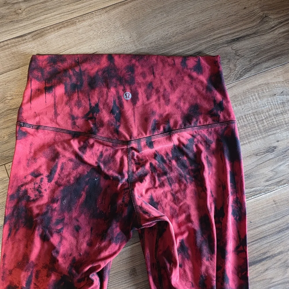 Lululemon Athletica Red and Black Leggings